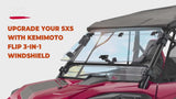 Kemimoto Honda Talon 1000R Flip 3-in-1 Windshield