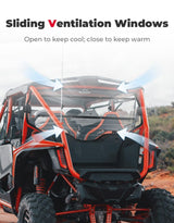 Kemimoto Honda Talon 1000X-4 UTV Rear Windshield Sliding Vented Back Window