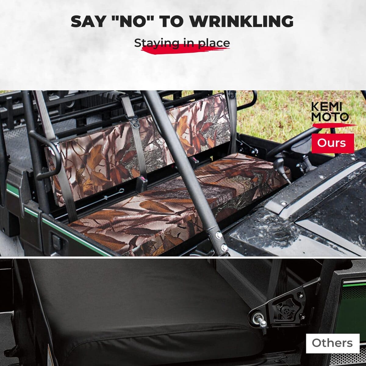 Kemimoto Kawasaki Mule 3000 UTV Camo Seat Cover