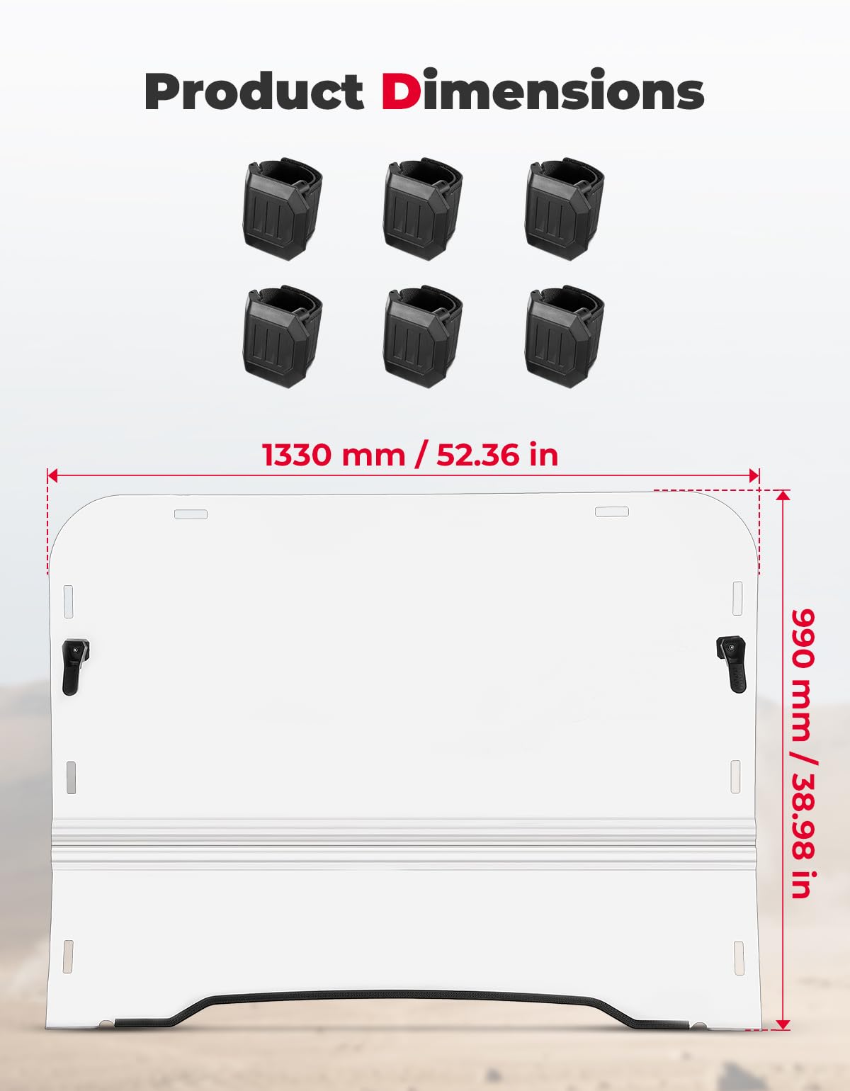 Kemimoto Kawasaki Mule 3010 UTV Windshield