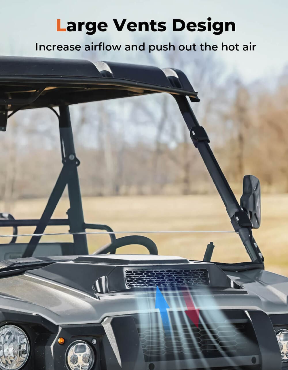 Kemimoto Kawasaki Mule Pro UTV Hood Scoop