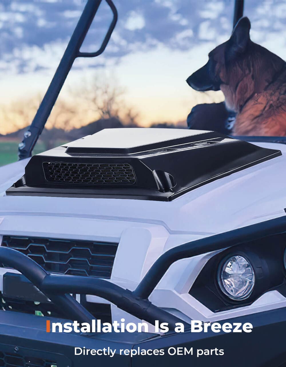 Kemimoto Kawasaki Mule UTV Hood Scoop