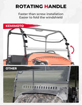 Kemimoto Kubota RTV 400/500/520 Front Windshield Scratch Resistant