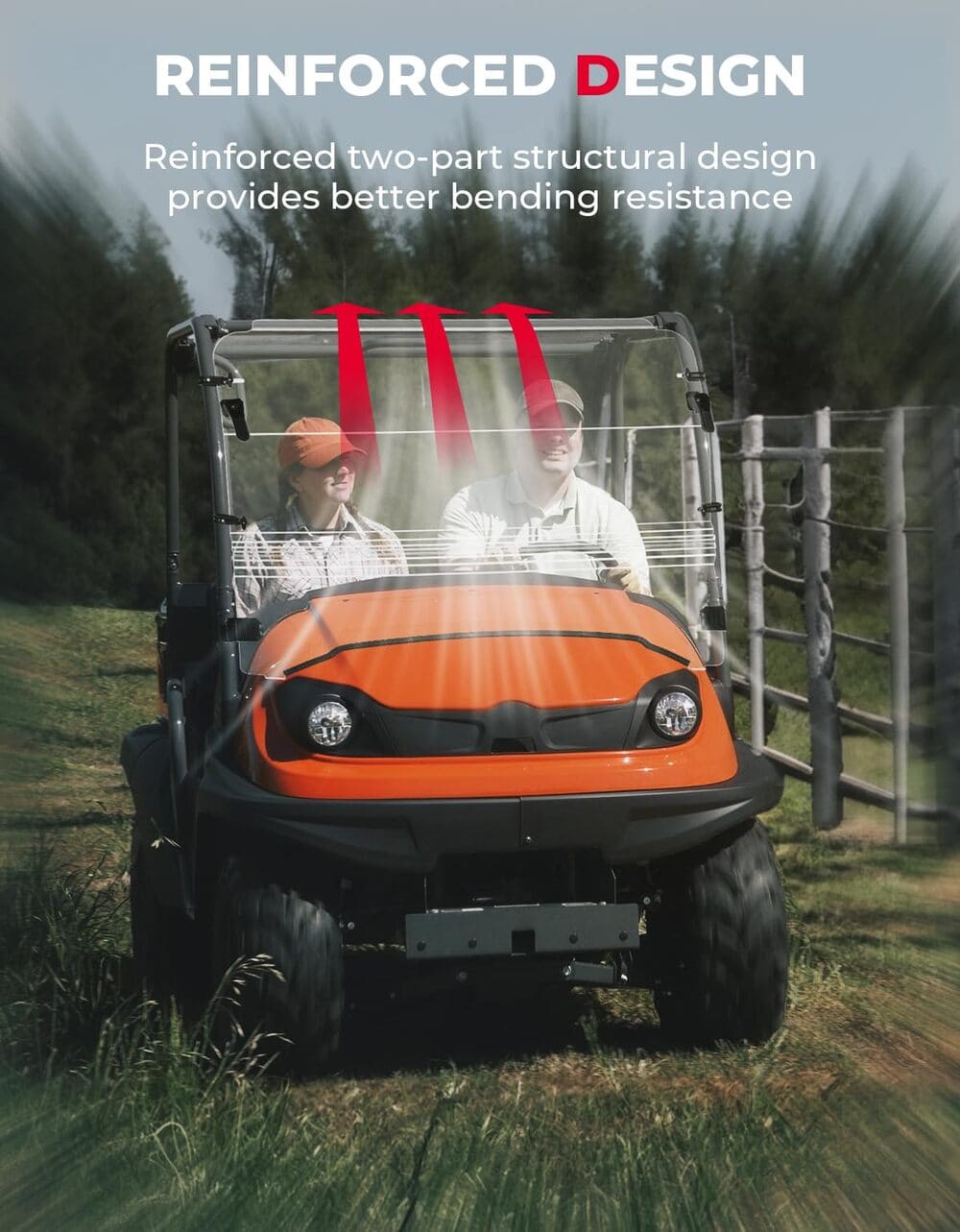 Kemimoto Kubota RTV 400/500/520 Scratch Resistant Front Windshield