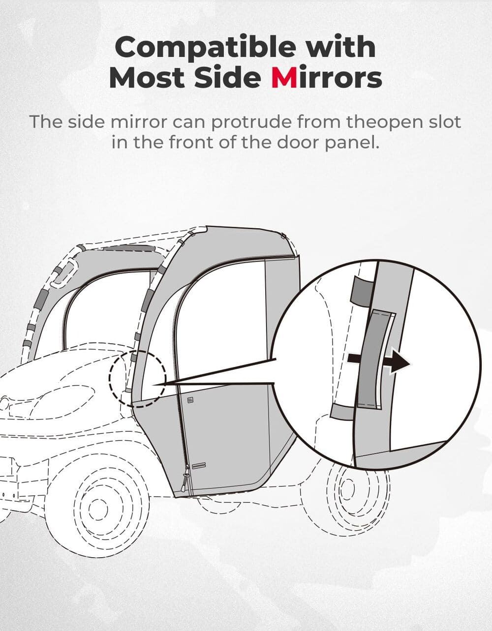 Kemimoto Kubota RTV Soft Cab Enclosure Doors & Rear Soft Windshield