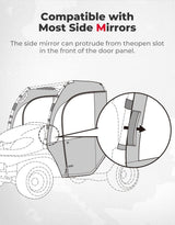 Kemimoto Kubota RTV Soft Cab Enclosure Doors & Rear Soft Windshield