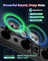 Kemimoto Midnight 80 32" 6 Speaker RGB UTV Sound Bar