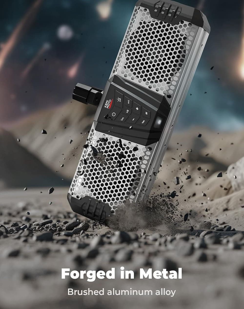 Kemimoto Midnight S40 16" Aluminum RGB Silver Bluetooth Soundbar