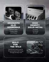 Kemimoto Midnight S40 16" Aluminum RGB Silver Bluetooth Soundbar