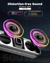 Kemimoto Midnight S40 16" Aluminum RGB Silver Bluetooth Soundbar