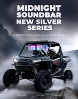 Kemimoto Midnight S60 26" RGB UTV Sound Bar & 1"-2" Golf Cart Marine Roll Bar