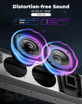 Kemimoto Midnight S60 26" RGB UTV Sound Bar & 1"-2" Golf Cart Marine Roll Bar