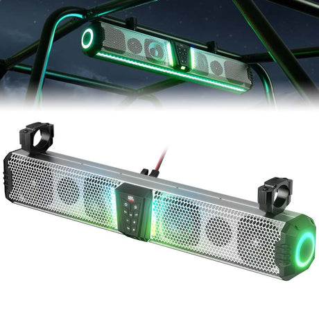 Kemimoto Midnight S80 32" Aluminum 6-Speaker RGB Silver Soundbar