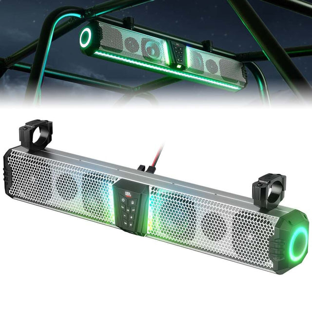Kemimoto Midnight S80 32" Aluminum 6-Speaker RGB Silver Soundbar