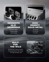 Kemimoto Midnight S80 26"/32" Aluminum 6-Speaker RGB Silver Soundbar