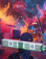 Kemimoto Midnight S80 32" Aluminum 6-Speaker RGB Silver Soundbar