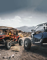 Kemimoto Polaris 1.6"-2" Roll Bar UTV LED Lighted Side Mirrors w/ Flowing Turn Signal