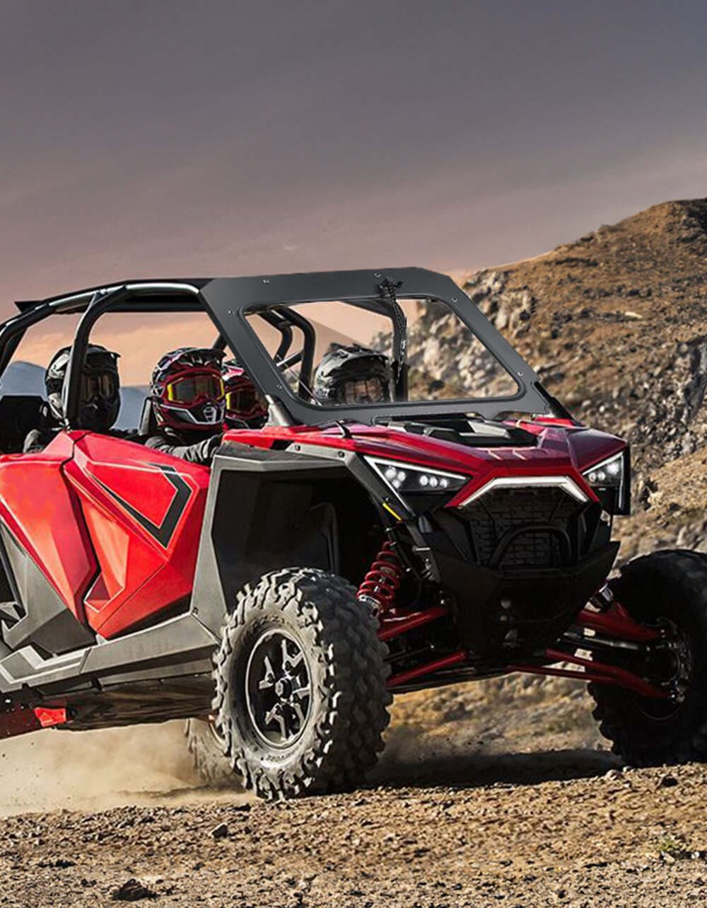 Kemimoto Polaris '20-'24 RZR Pro XP/ Turbo R Glass Windshield w/ Electric Wipers