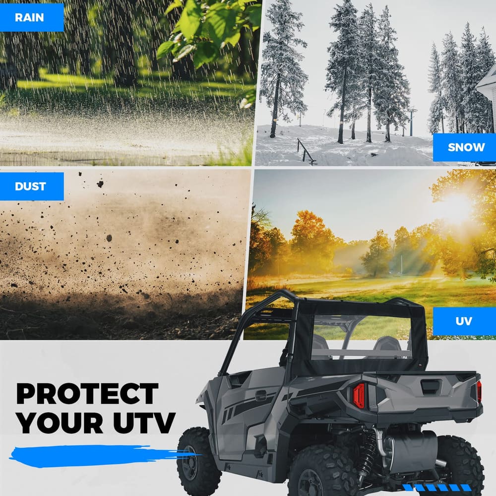 Kemimoto Polaris General 1000/XP 1000 PVC Soft Rear Windshield