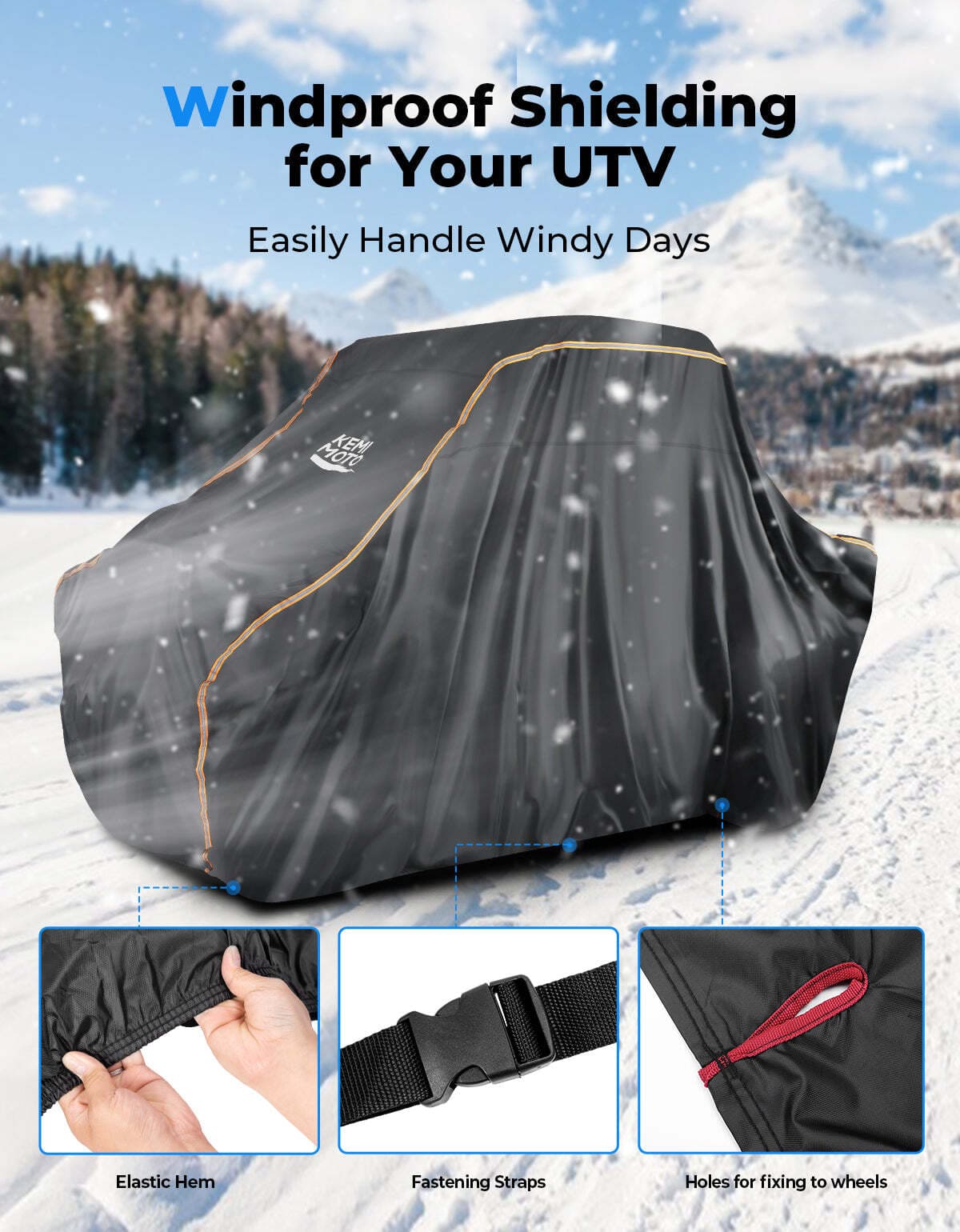 Kemimoto Polaris General XP 1000 2 Seater UTV Waterproof Cover