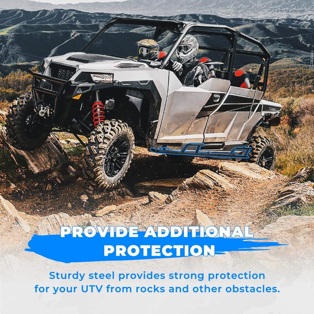 Kemimoto Polaris General XP 4 1000 Nerf Bars Rock Sliders