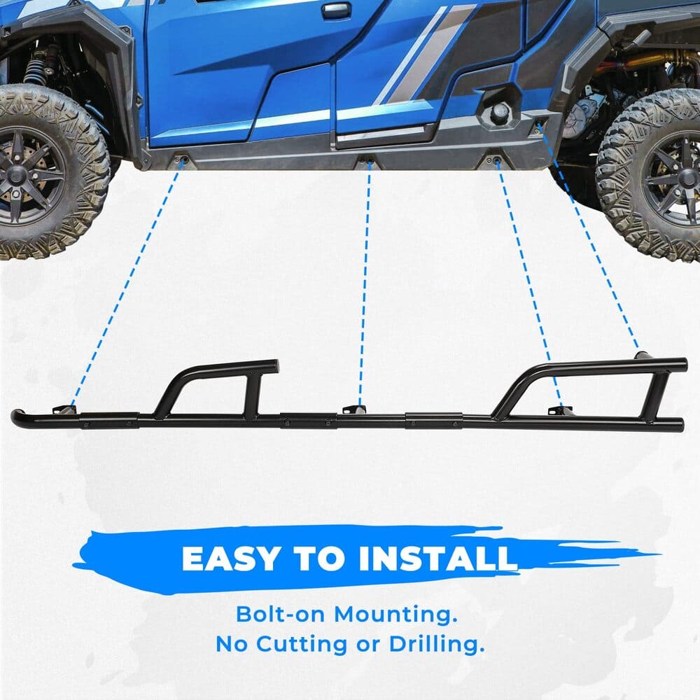 Kemimoto Polaris General XP 4 1000 Nerf Bars Rock Sliders