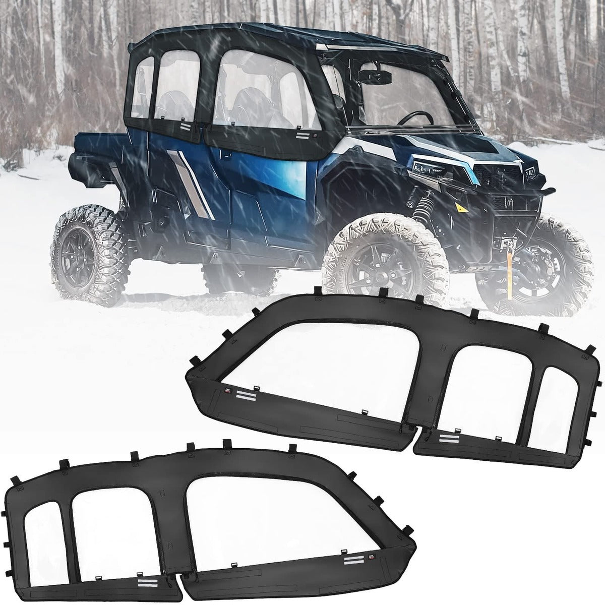 Kemimoto Polaris General XP 4 1000 Soft Cab Enclosure Upper Doors