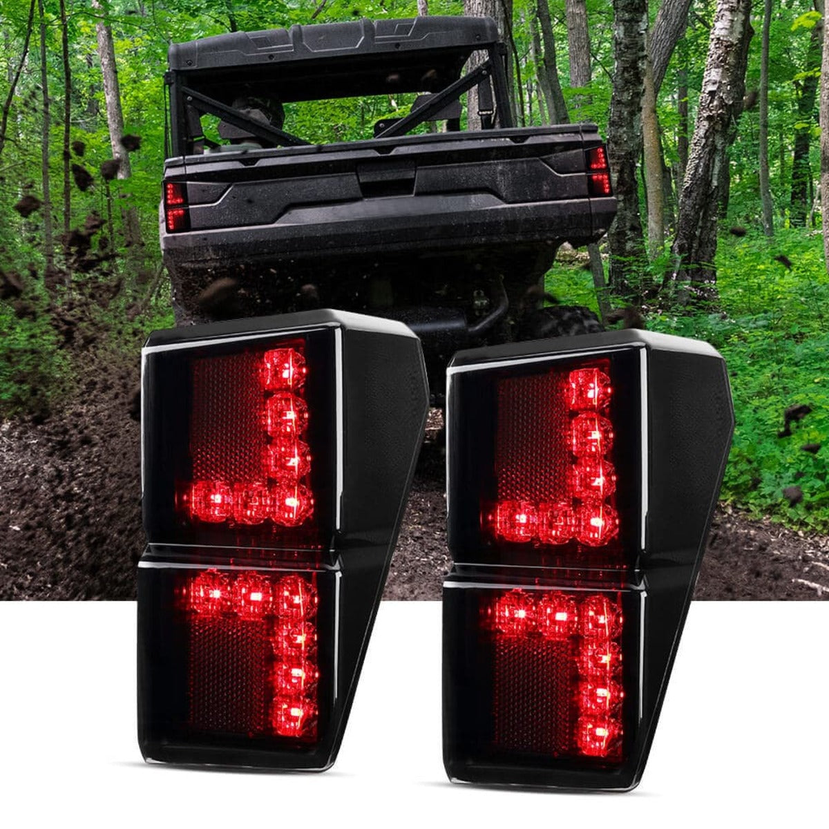 Kemimoto Polaris Ranger 1000 XP Adjustable Side Mirrors & Tail Light