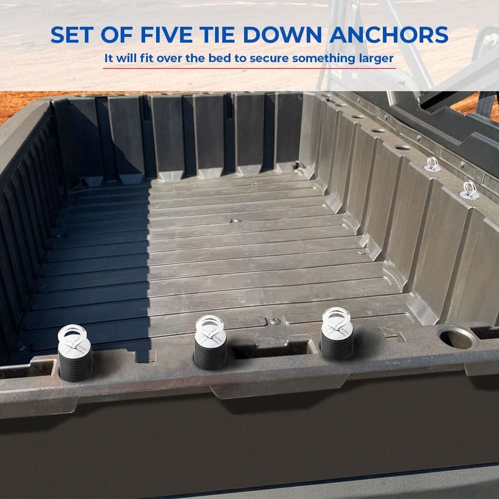 Kemimoto Polaris Ranger 1000 XP 2" Tie Down Anchors & Under Seat Storage Box