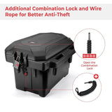 Kemimoto Polaris Ranger 45L Waterproof Bed Cargo Box - Passenger Side