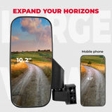 Kemimoto Polaris Ranger 570 10" Large UTV Side Mirrors w/ Pro Fit Cage