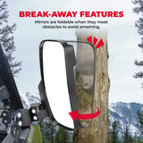 Kemimoto Polaris Ranger 570 10" Large UTV Side Mirrors w/ Pro Fit Cage