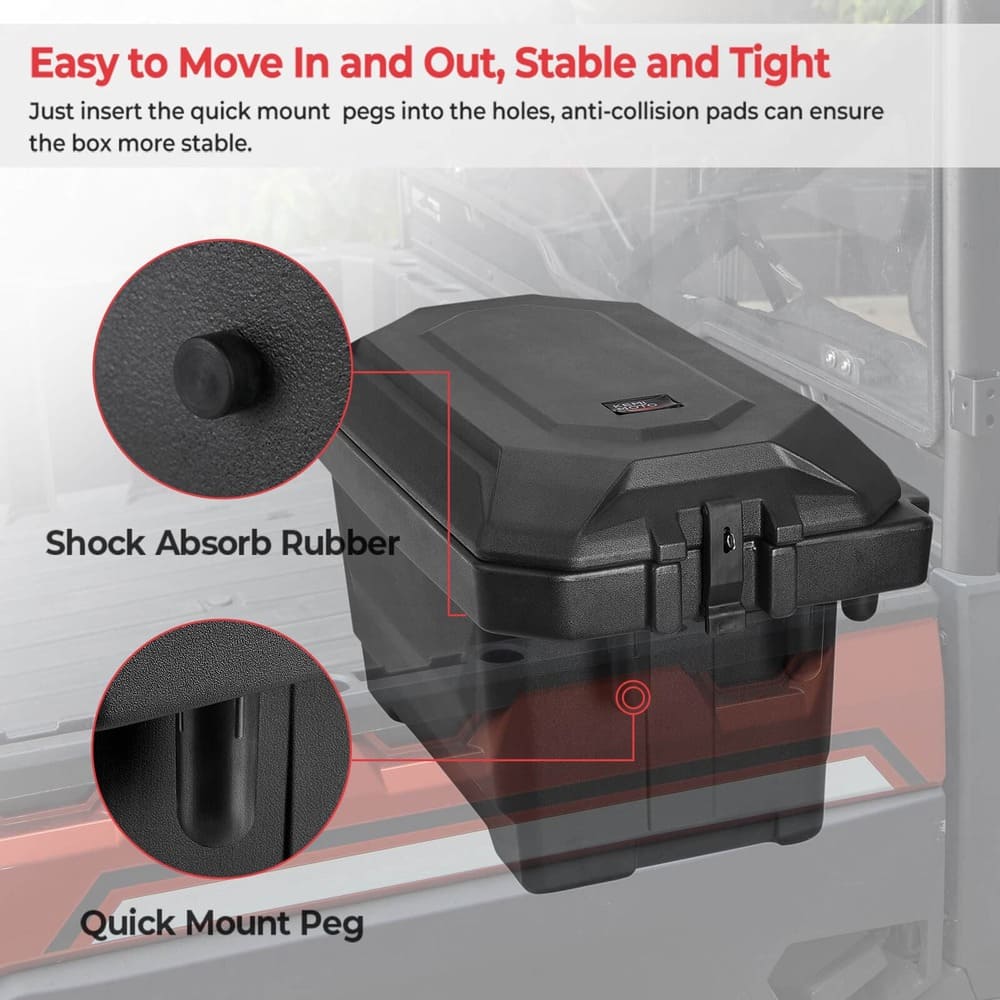 Kemimoto Polaris Ranger Big Size Cargo Box & Under Seat Storage Box