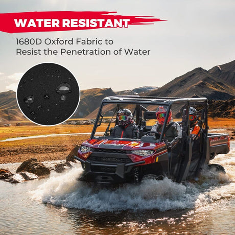 Kemimoto Polaris Ranger Crew XP 1000 UTV Front & Rear Seat Covers