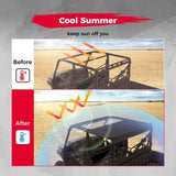 Kemimoto Polaris Ranger Crew XP 1000 Waterproof Canvas Roof Top Tint