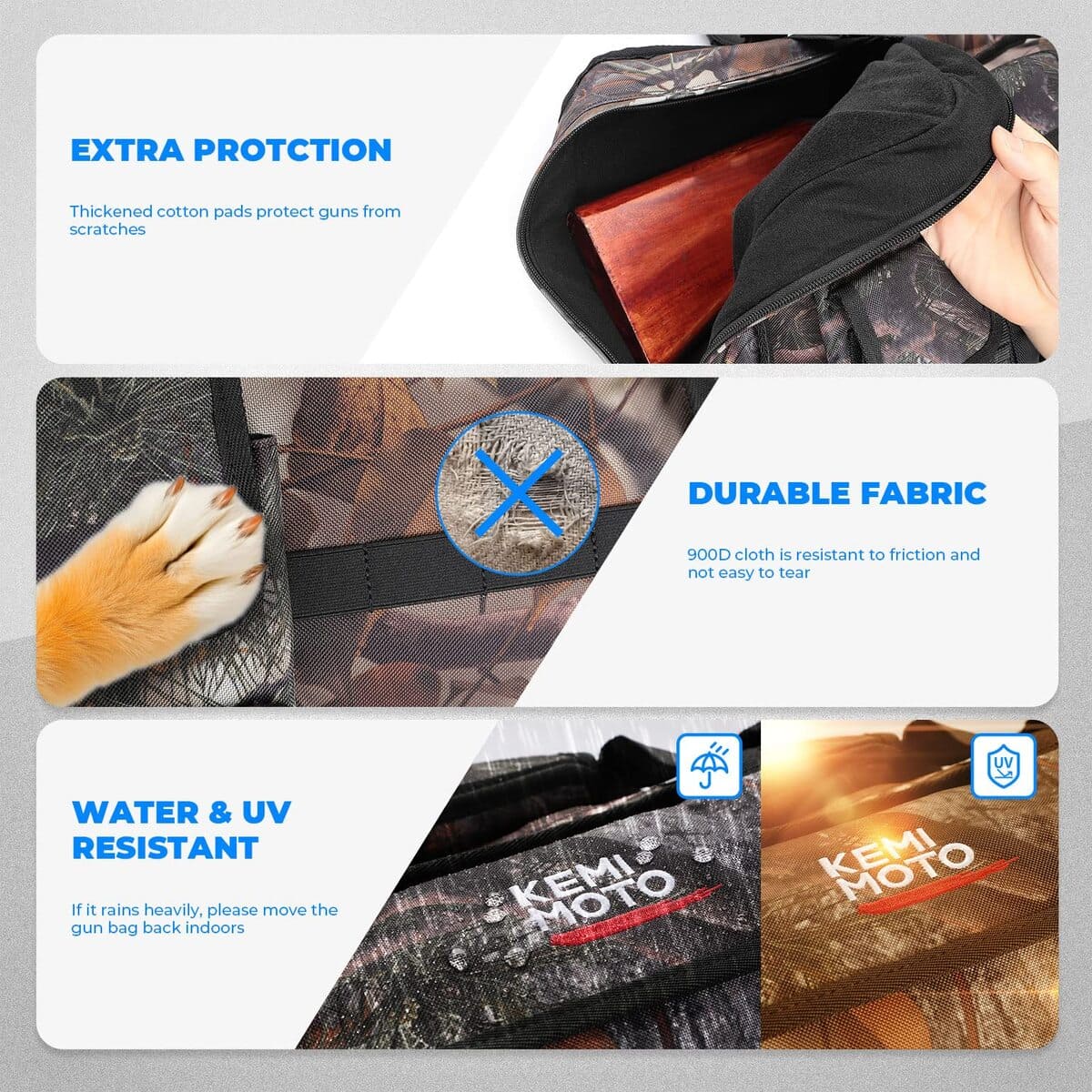 Kemimoto Polaris Ranger UTV Hunting Gear Double Gun Holder Tool Rack