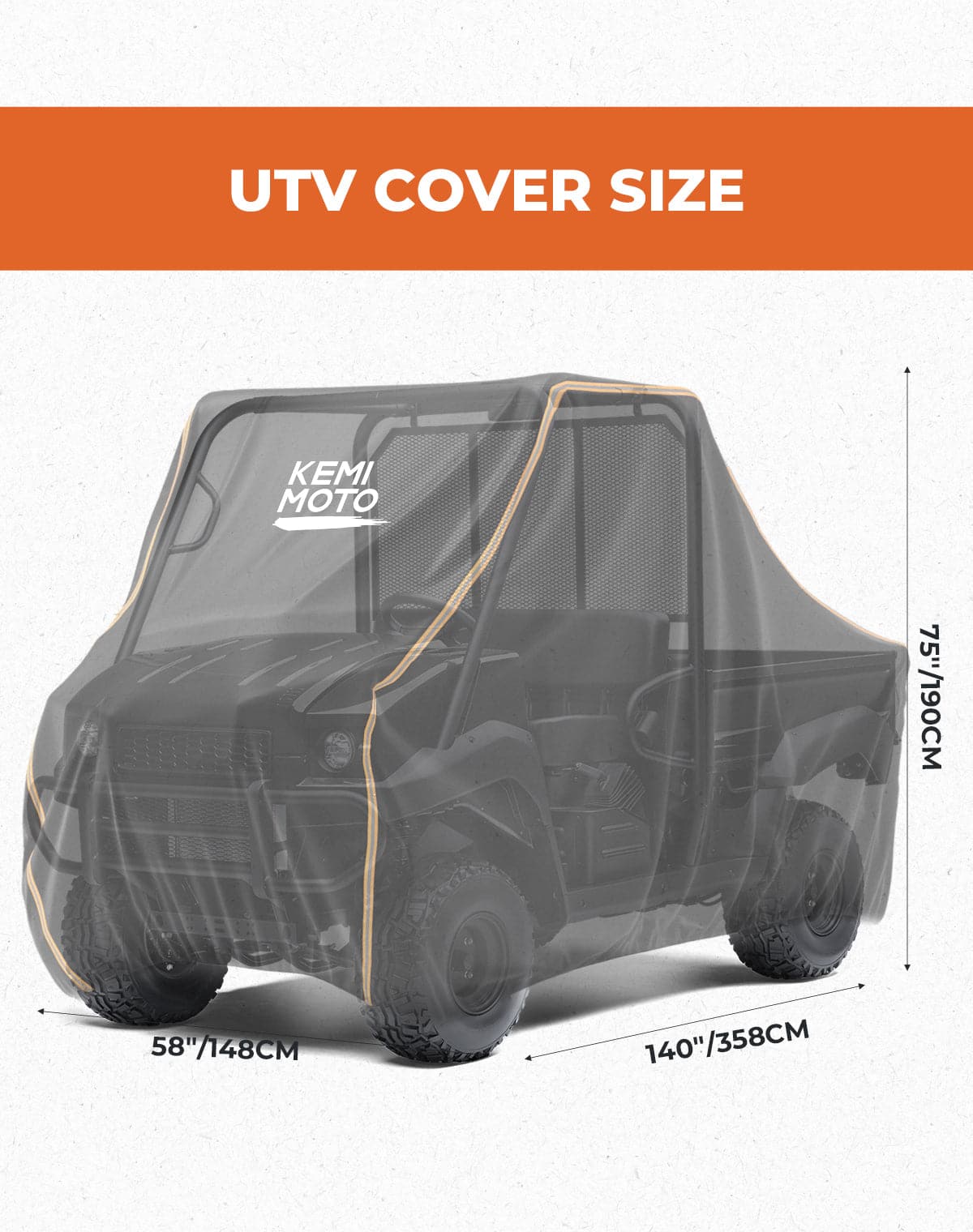 Kemimoto Polaris Ranger XP 1000 2-3 Seaters UTV Cover
