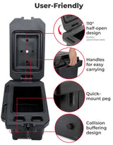 Kemimoto Polaris Ranger XP 1000 45L Left Side Storage Cargo Box