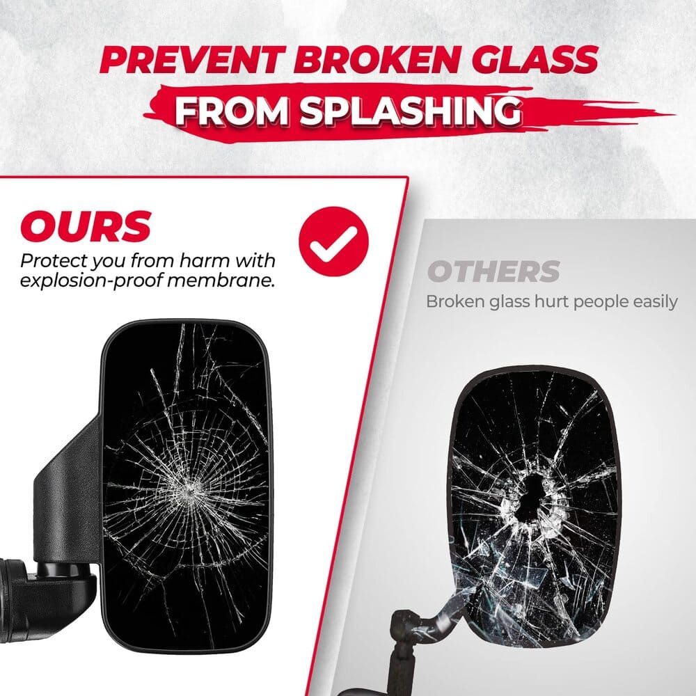 Kemimoto Polaris Ranger XP 1000/500/900 UTV Mirror Pro-Fit tube cages