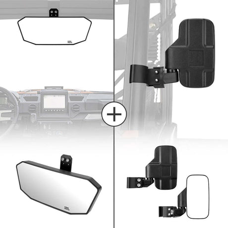 Kemimoto Polaris Ranger XP 1000 Adjustable Side Mirrors & Rear View Mirror