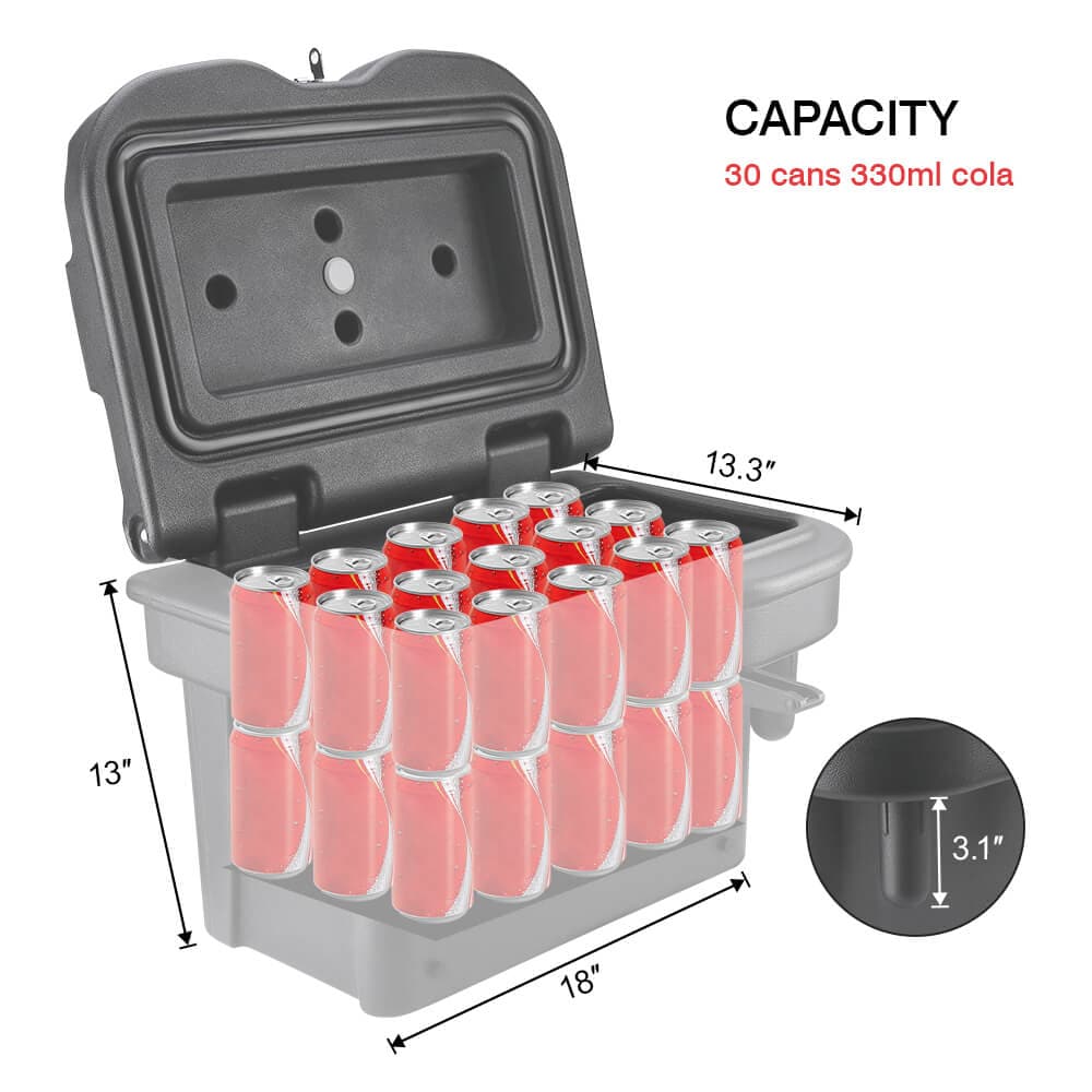 Kemimoto Polaris Ranger XP 1000 Cargo Storage Device Tool Box & Under Seat Storage Box