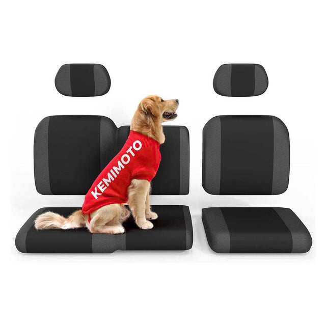 Kemimoto Polaris Ranger XP 1000 Split Bench Seat Covers - 6 PCs