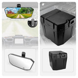 Kemimoto Polaris Ranger XP 1000 Rear View Mirror & Under Seat Storage Box