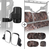 Kemimoto Polaris Ranger XP 1000 Side Mirrors & Camouflage Seat Cover
