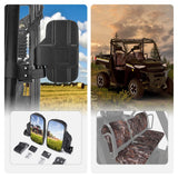Kemimoto Polaris Ranger XP 1000 Side Mirrors & Camouflage Seat Cover