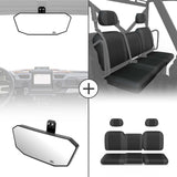 Kemimoto Polaris Ranger XP 1000 Upgraded Rear View Mirror & Camouflage Seat Cover