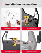 Kemimoto Polaris Ranger XP 1000 Upgraded Side Mirrors