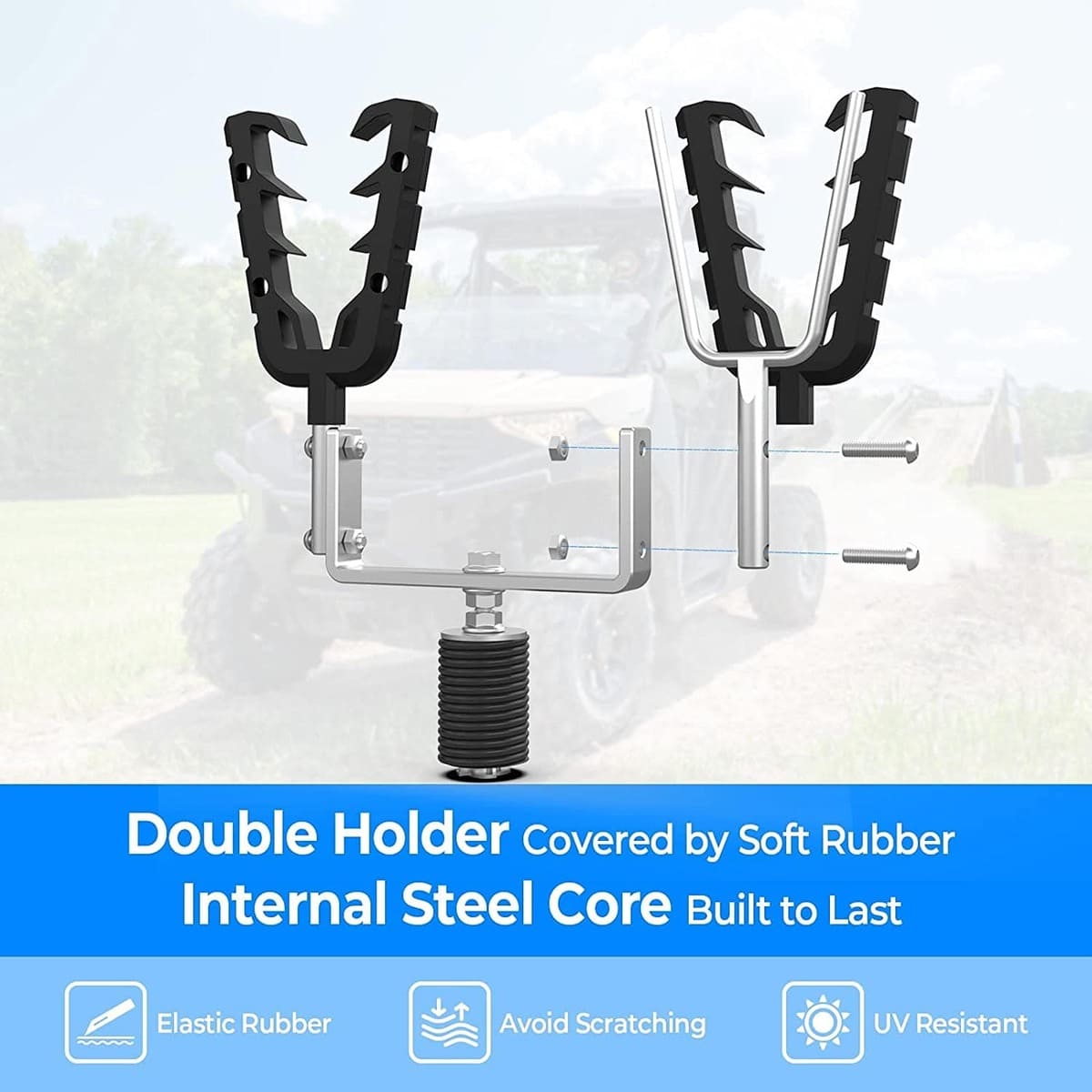 Kemimoto Polaris Ranger XP 1000 UTV Gun Mount Tool Rack