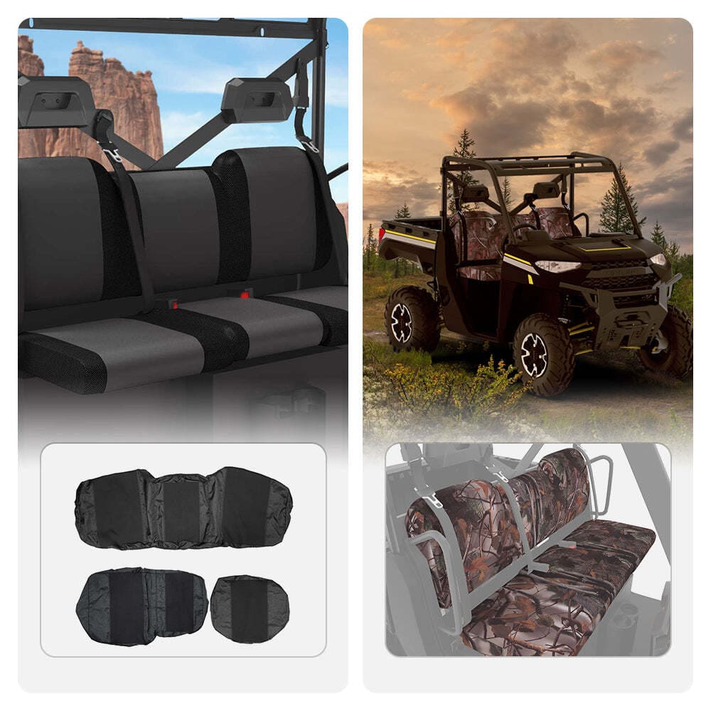 Kemimoto Polaris Ranger XP 1000 Waterproof Seat Cover & Camouflage Seat Cover