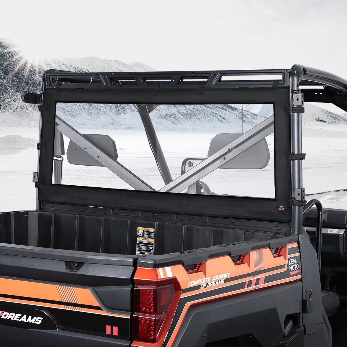 Kemimoto Polaris Ranger XP 1000/Crew Waterproof Soft Rear Window